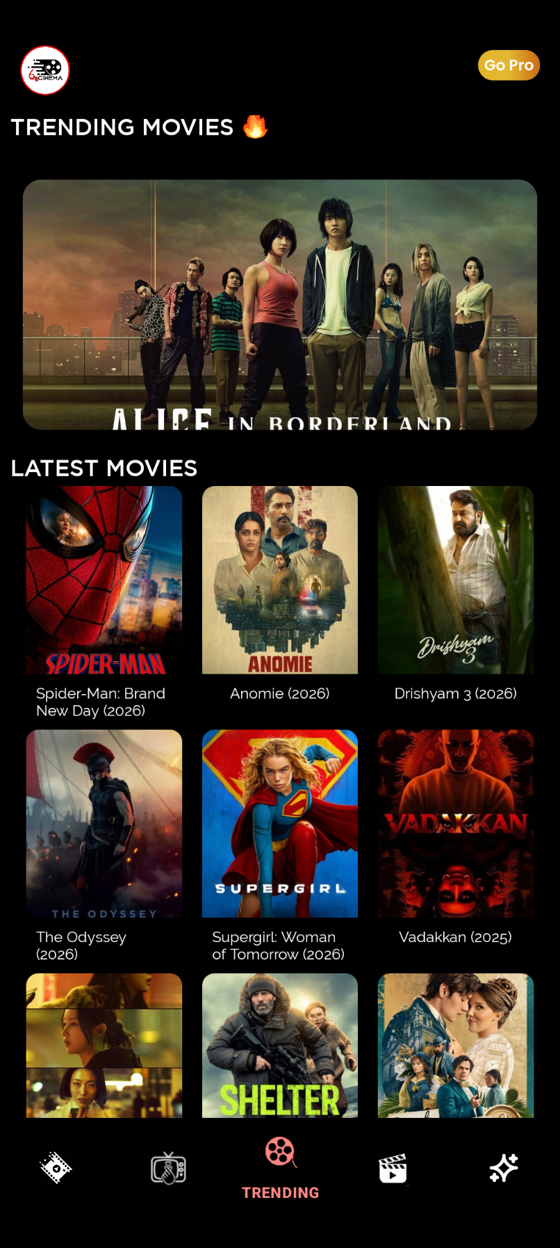 RUU Cinema App UI