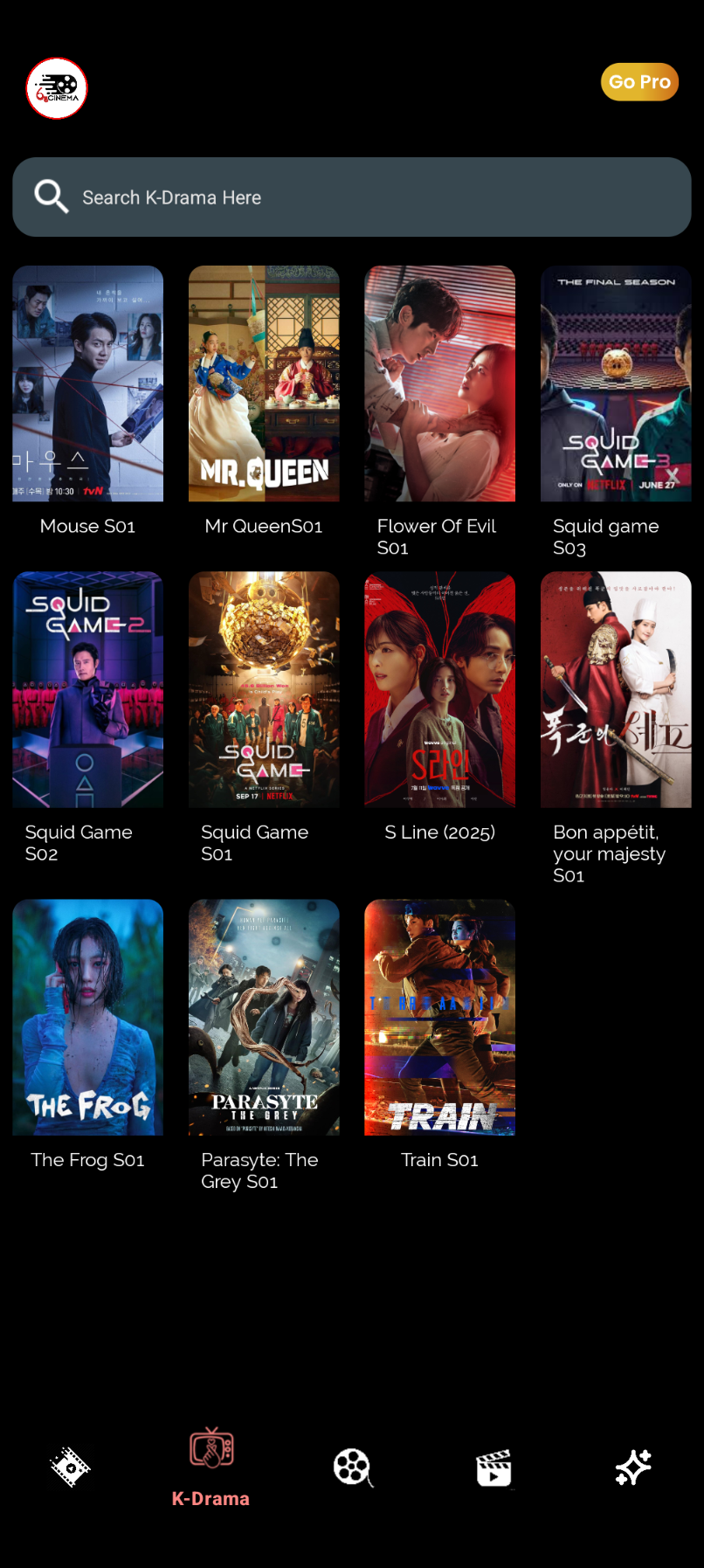 RUU Cinema K-Drama UI