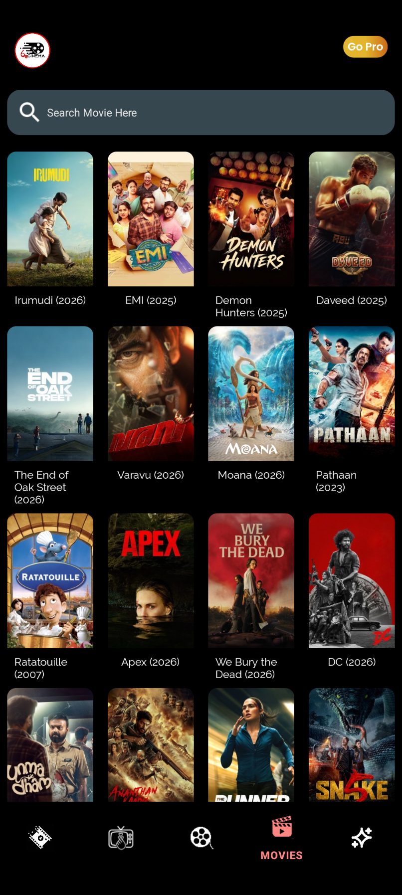 RUU Cinema Movies UI
